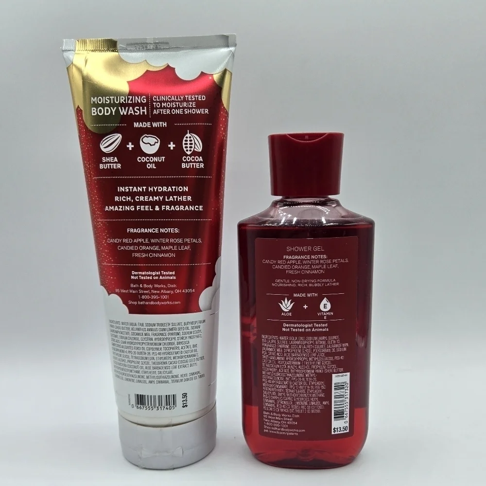 Bath & Body Works Winter Candy Apple Body Wash Bundle
